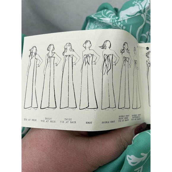 Vintage 70s - Hilo Hatties Pareau Mint Hibiscus Floral Dress - Original New Tags - Picture 7 of 15